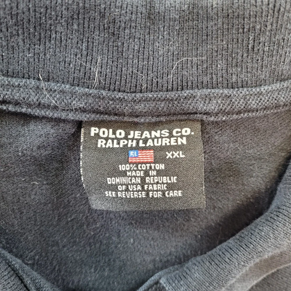 Lot of 2 Polo Ralph Lauren Y2K Solid Polo Shirts‎ XXL